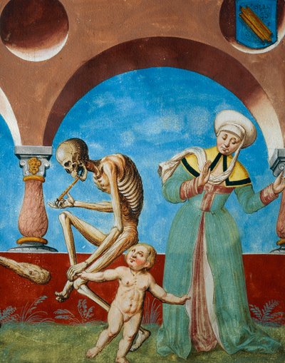Tod reißt Kind von seiner Mutter, (Detail) von Niklaus Manuel