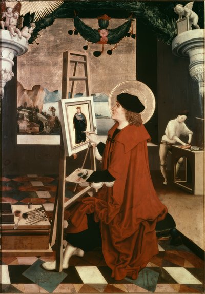 Der heilige Lukas malt die Madonna von Niklaus Manuel