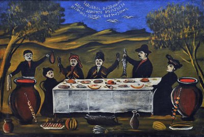 Familienpicknick von Niko Pirosmani