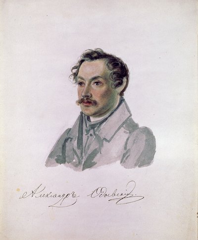 Porträt des Dichters und Dekabristen Graf Alexander I. Odoevsky (1802-1839) von Nikolai Alexandrovich Bestuzhev