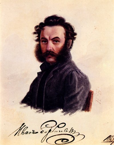 Porträt des Dekabristen Ivan Horbachevsky von Nikolai Alexandrovich Bestuzhev