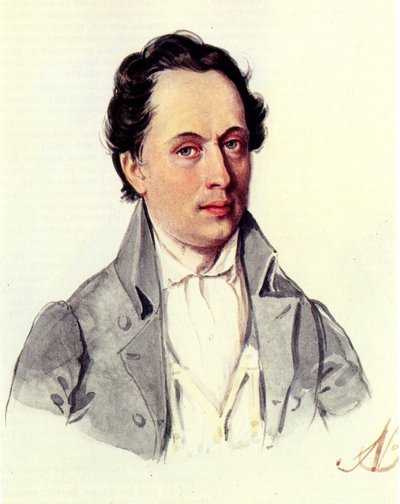 Porträt von Leopold Niemirowski 1810-1883, 1843 von Nikolai Alexandrovich Bestuzhev