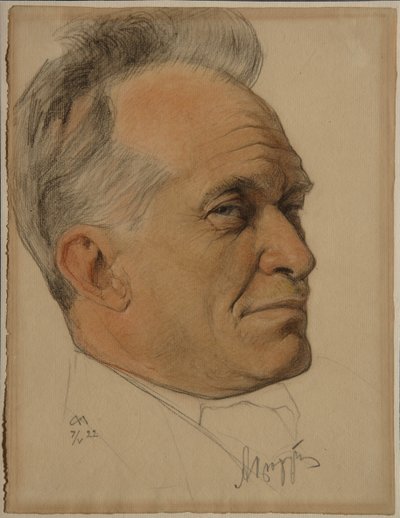Porträt von Alexander Dmitrievich Tsiurupa 1870-1928, 1922 von Nikolai Andreevich Andreev