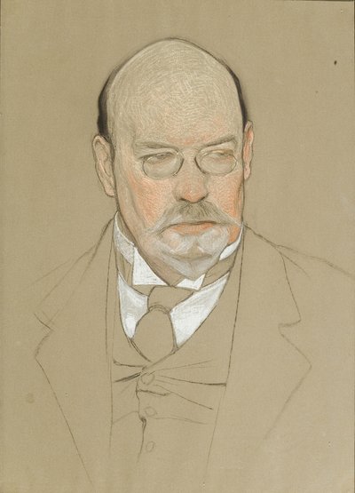 Porträt des Malers Ilja Ostrouchow, 1923 von Nikolai Andreevich Andreev