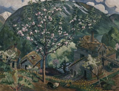 Apfelbaum in voller Blüte von Nikolai Astrup