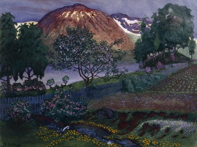 Julinacht im Garten von Nikolai Astrup