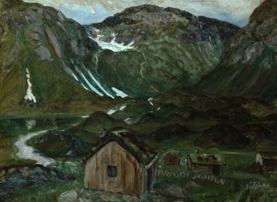 Weide im Mondlicht von Nikolai Astrup