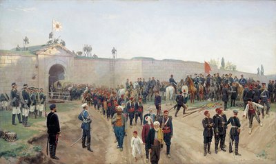 Türkische Kapitulation bei Nikopol am 4. Juni 1877, 1883 von Nikolai Dmitrievich Dmitriev Orenburgsky