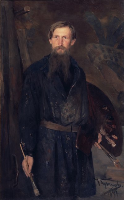 Porträt des Künstlers Viktor Vasnetsov von Nikolai Dmitrievich Kuznetsov