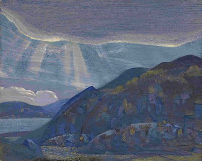 Felsen und Klippen aus der Serie Ladoga, 1917-1918 von Nikolai Konstantinowitsch Roerich
