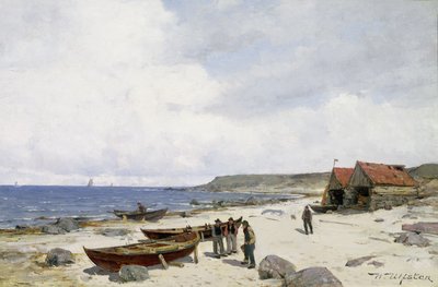 Fischer am Strand von Nikolai Martin Ulfsten