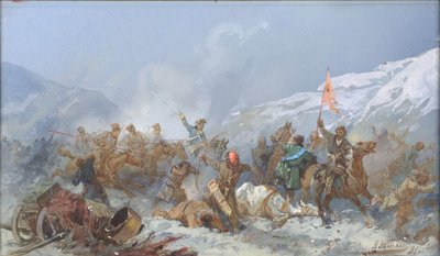 Kampf mit Pugatschows Truppen, 1891 von Nikolai Nikolayevich Karasin