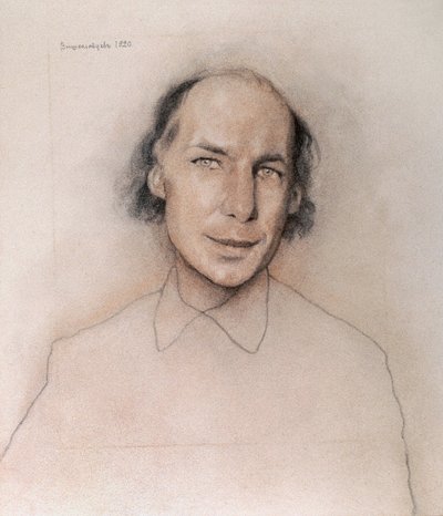 Porträt des russischen Schriftstellers Andrei Biely (oder Belyj oder Beli) von Nikolai Nikolayevich Vysheslavtsev