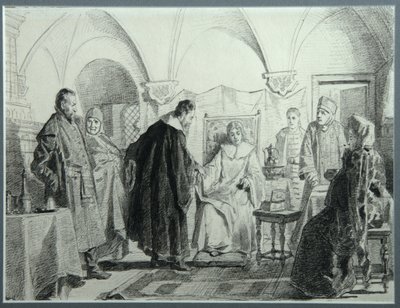 Maria Ivanovna Khlopova, die Braut des Zaren Michail Fyodorovich, 1884 von Nikolai Vasilyevich Nevrev