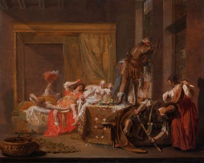 Szene von der Hochzeit von Messalina und Gaius Sillius, um 1645-50 von Nikolaus Knüpfer
