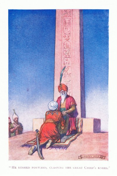 Er stürzte vorwärts und umklammerte die Knie des großen Häuptlings von Norman Ault