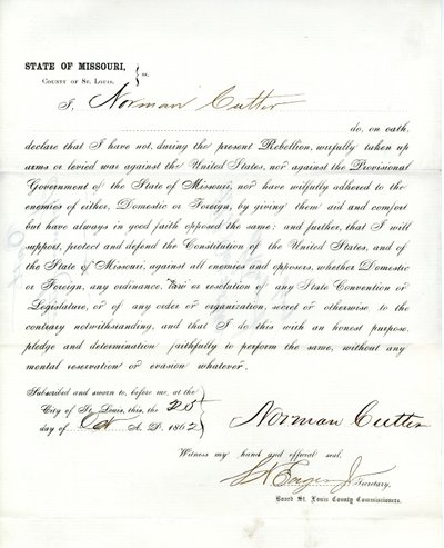 Loyalitätseid von Norman Cutter aus Missouri, County of St. Louis von Norman Cutter