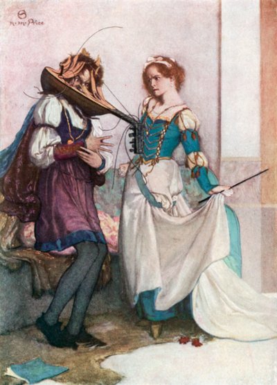 Die sanfte Katharina. Der Widerspenstigen Zähmung – Akt II, Szene 1 von Norman Mills (after) Price