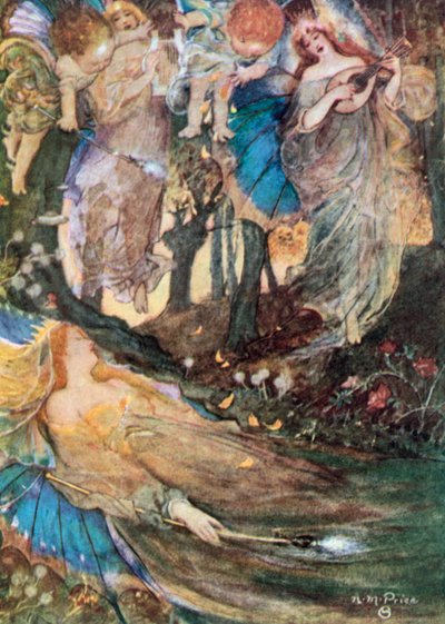 Titania schläft. Ein Sommernachtstraum – Akt II, Szene 2 von Norman Mills (after) Price