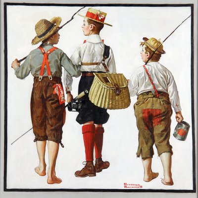 Angelausflug, Sie werden nächste Woche zurückkommen von Norman Rockwell