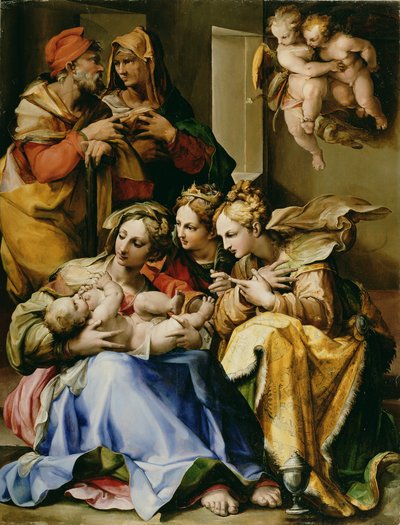 Heilige Familie mit den Heiligen Anna, Katharina von Alexandria und Maria Magdalena, ca. 1560-9 von Nosadella
