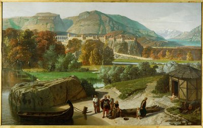 Römische Villa am Fuße der Dauphiné-Alpen, kurz nach der Eroberung Galliens von Octave Penguilly L