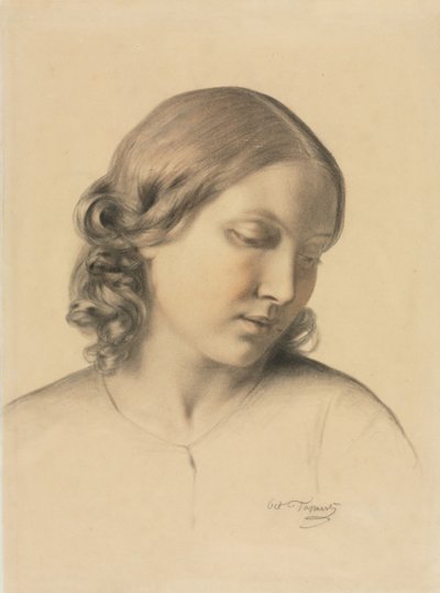 Porträt einer jungen Frau, ca. 1854-1858 von Octave Tassaert