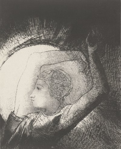 Eine Frau bekleidet von der Sonne, 1899 (Druck) von Odilon Redon