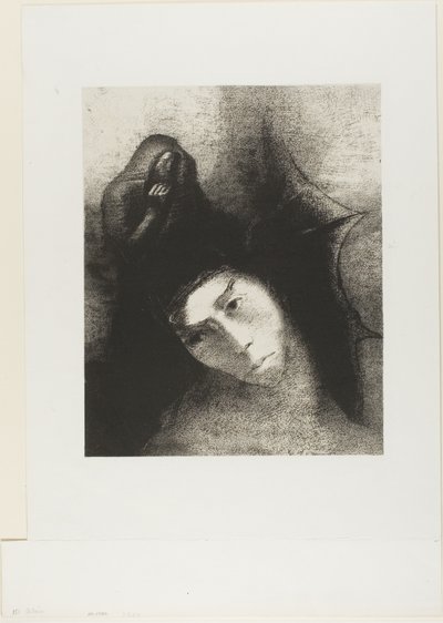 Anthony: "Was ist der Zweck von all dem?" Der Teufel: "Es gibt keinen Zweck!", Platte 18 von 24 von Odilon Redon