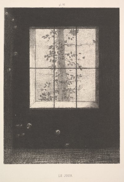 Tag Le Jour, aus der Serie, Träume Songes, Platte VI, 1891 von Odilon Redon