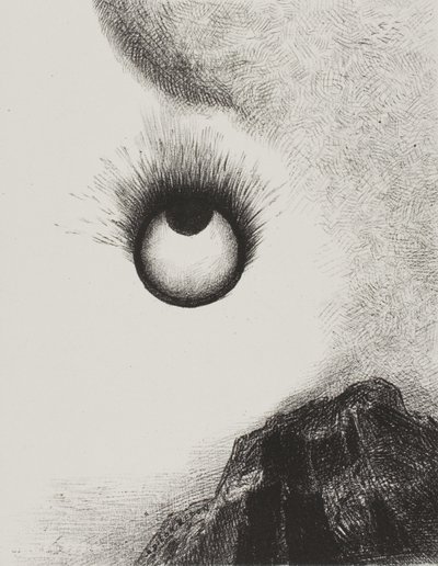 Überall brennen Augen, Platte 9 aus Die Versuchung des heiligen Antonius (1. Serie) von Odilon Redon