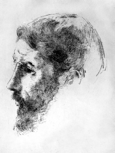 Französischer Maler Pierre Bonnard (1867-1947) im Jahr 1902, Lithografie von Odilon Redon von Odilon Redon
