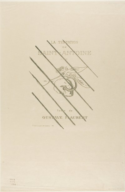 Frontispiz/Titelblatt für die Versuchung des Heiligen Antonius von Odilon Redon