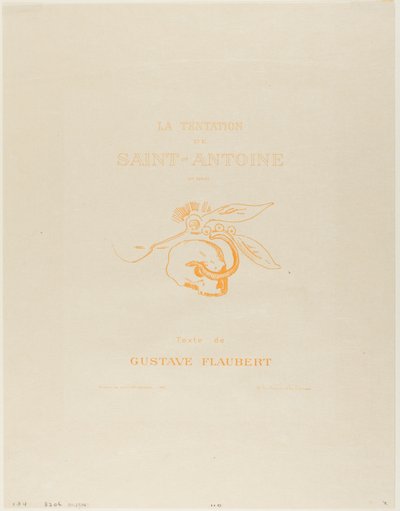 Frontispiz/Titelblatt für die Versuchung des Heiligen Antonius von Odilon Redon