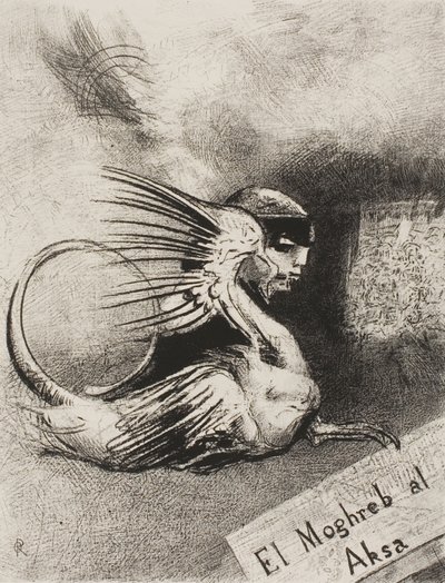 Frontispiz für El Moghreb al Aksa von Edmond Picard von Odilon Redon