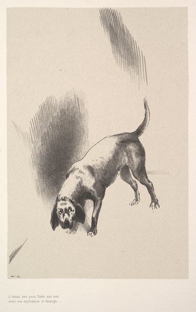 Er fixierte seine Augen auf mich mit einem Ausdruck, der so seltsam war, 1896 von Odilon Redon