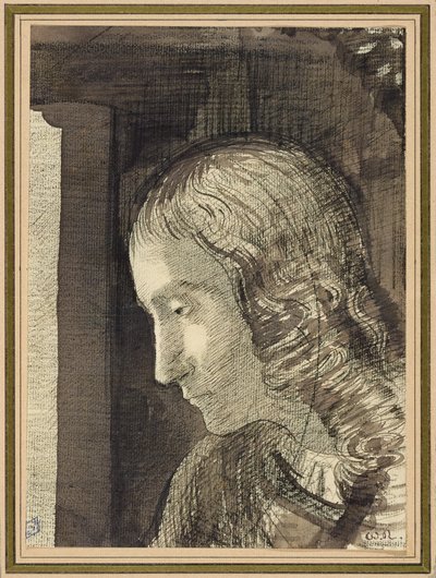 Kopf nach links von Odilon Redon