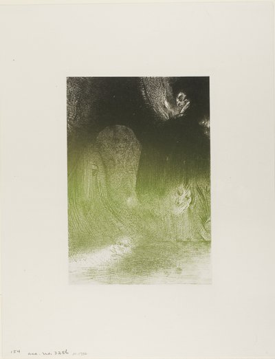 Ich habe manchmal am Himmel gesehen, was wie Formen von Geistern aussah, Platte 21 von 24 von Odilon Redon