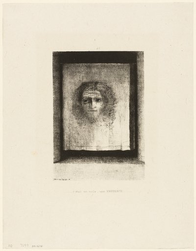 Es war ein Schleier, ein Abdruck, Platte 1 von 6 von Odilon Redon