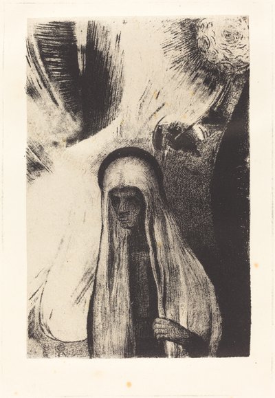 La Vieille: Wovor hast du Angst? Ein großes schwarzes Loch! Es ist vielleicht leer? von Odilon Redon