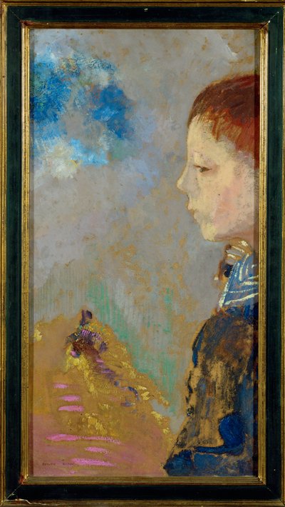 Porträt von Ari Redon mit Matrosenbluse von Odilon Redon