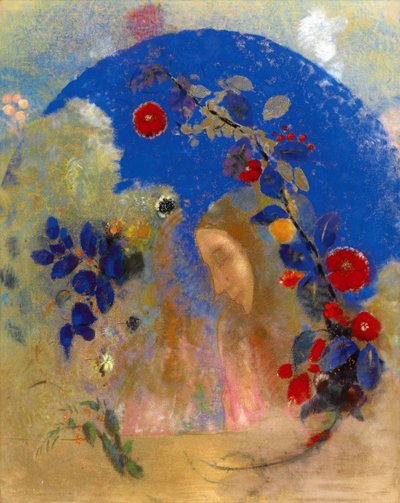 Profil unter einem Bogen von Odilon Redon