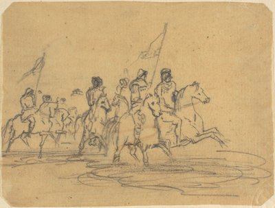 Skizze für Redons erste Radierung, Die Furt (M. 2) von Odilon Redon