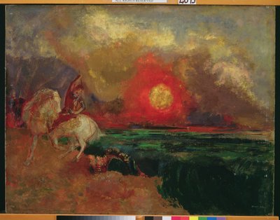 St. Georg und der Drache von Odilon Redon