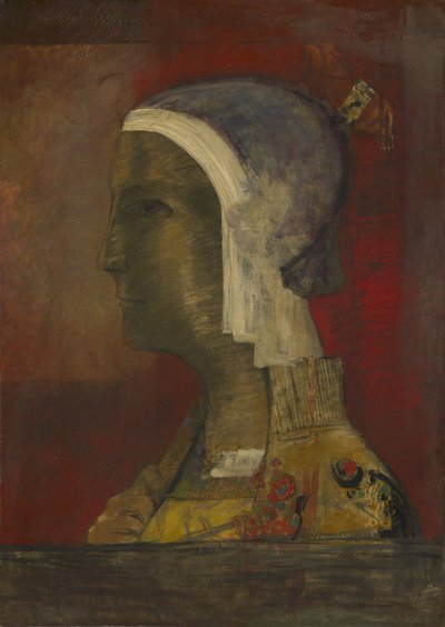 Symbolischer Kopf, ca. 1890 von Odilon Redon