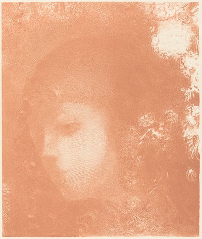 Kinderkopf mit Blumen von Odilon Redon