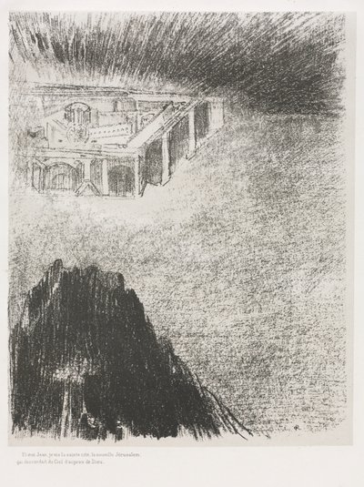 Die Apokalypse des Heiligen Johannes: Und ich, Johannes, sah die heilige Stadt, das neue Jerusalem, 1899 von Odilon Redon