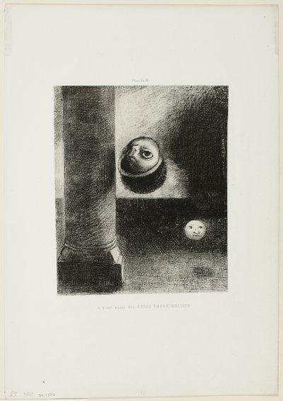 Es gab auch embryonale Wesen, Platte 4 von 6 von Odilon Redon
