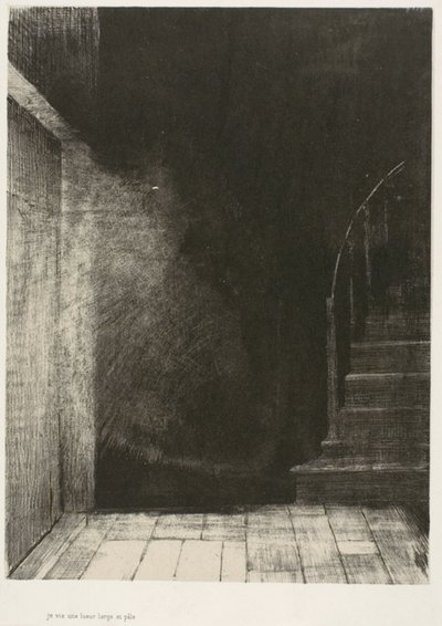 Wir sahen beide ein großes, blasses Licht, Platte 2 von 6 von Odilon Redon
