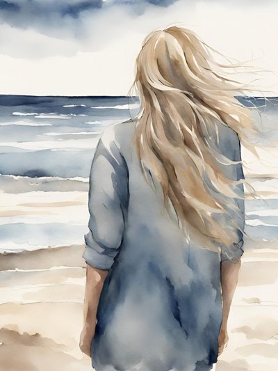 Friedlicher Strandblick von Ohkimiko